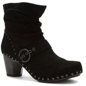 Black Dansko Nikita Booties Studded with Buckle 9